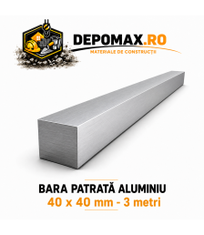 Bara patrata aluminiu 40 x 40 mm, 3 metri, EN AW-6082